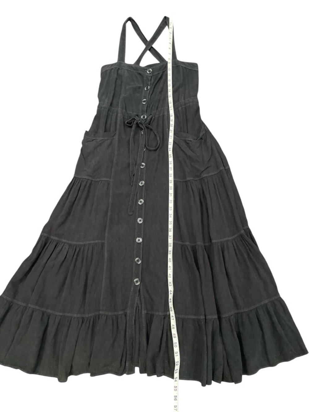 Free People Catch the Breeze Midi/Maxi Dress Black Size S - Picture 12 of 12